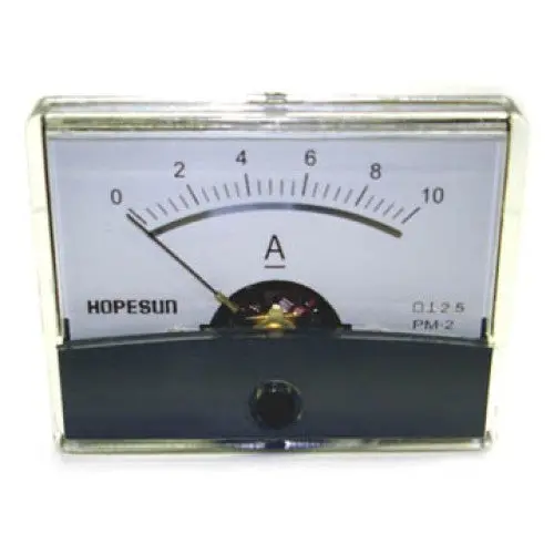 0–10A Dc Panel Ammeter – 2.4X1.9-Inch Analog Current Display With Mounting Hardware 1