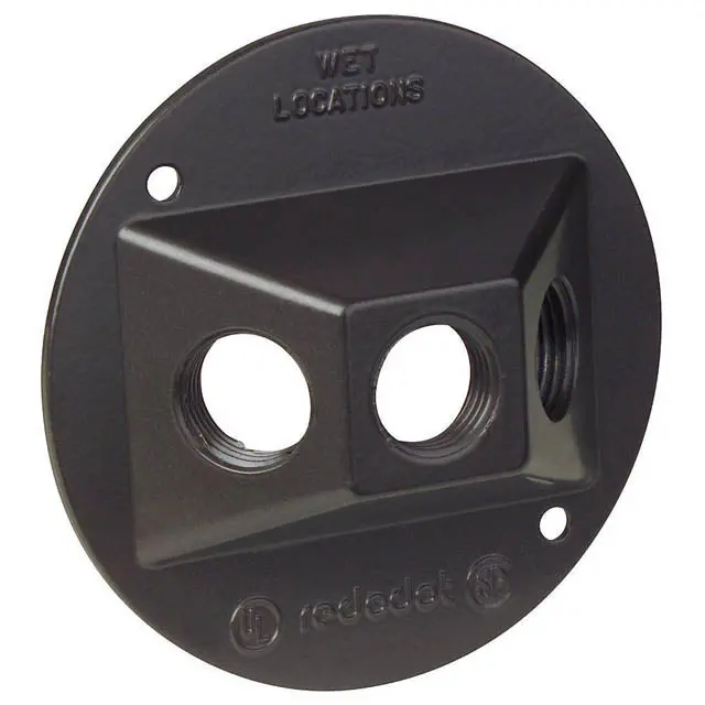 0.5" Bronze Lamp Holder Cover – Three-Hole Design For Single Or Dual Fixtures 1