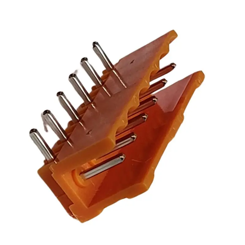 0112260000 6-Pole Pluggable Terminal Block – 5 Mm Pitch, Orange Housing, Open Design 1