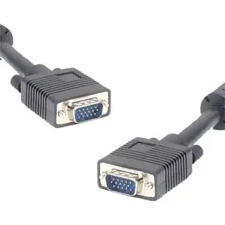 01138 – 50-Foot Vga Cable, Db15 Male-To-Male, Black With Integrated Ferrite Core 1