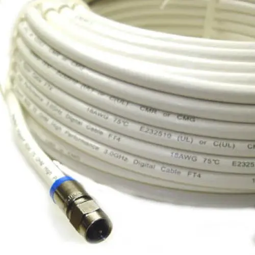 02159 - 15Ft White Rg6U F-To-F Coaxial Cable For Short-Range Video Runs 1