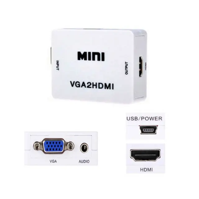 02559 — Vga To Hdmi Active Signal Converter Box With Audio Support 1