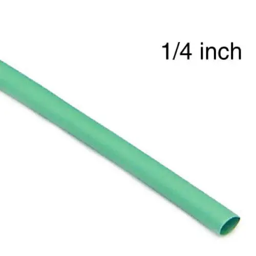 03605: 1/4" Heat-Shrink Tubing – 4-Foot Spool, Green, 2:1 Shrink Ratio, 600V/125°C Rated 1