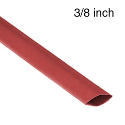 03610 – Red Heat-Shrink Tubing, 3/8 Inch Diameter × 4 Feet, 2:1 Shrink Ratio, 600V/125°C 1