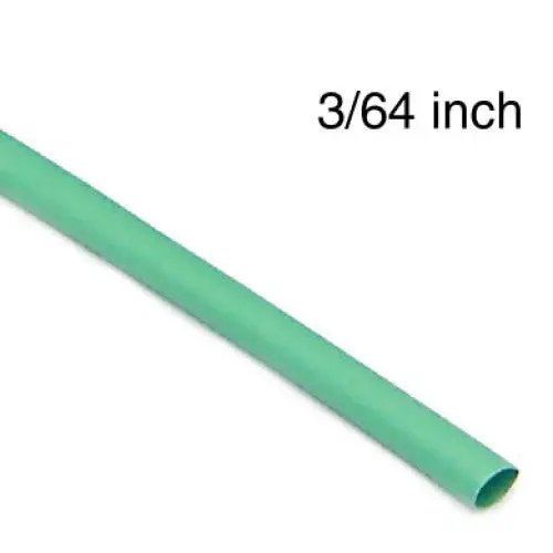 03752: 3/64" Heat-Shrink Tubing – 4-Foot Spool, Green, 2:1 Shrink Ratio, 600V/125°C Rated 1