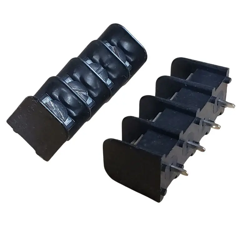 0387200304 4-Pole Barrier Terminal Block – #6-32 Screw, 8Mm Creepage Distance, Black 1