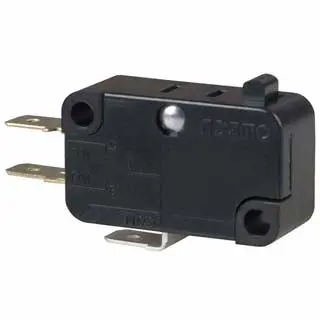 0E2200A0 Compact Micro Switch – Spdt (No/Nc), 28×16 Mm Frame, Leverless Design, 3 A @ 125 Vac, Quick-Connect 1
