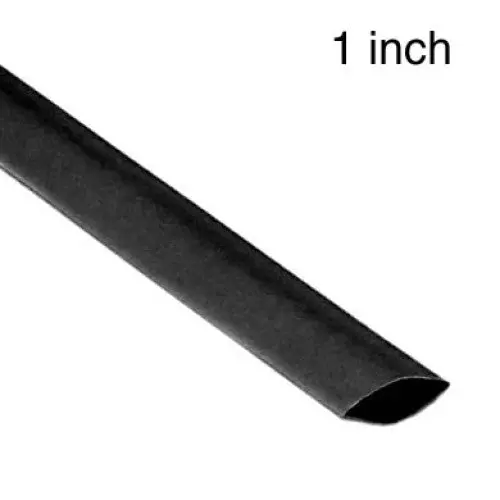 1-Inch Black Single-Wall Heat-Shrink Tubing – 50 Ft Per Roll 1