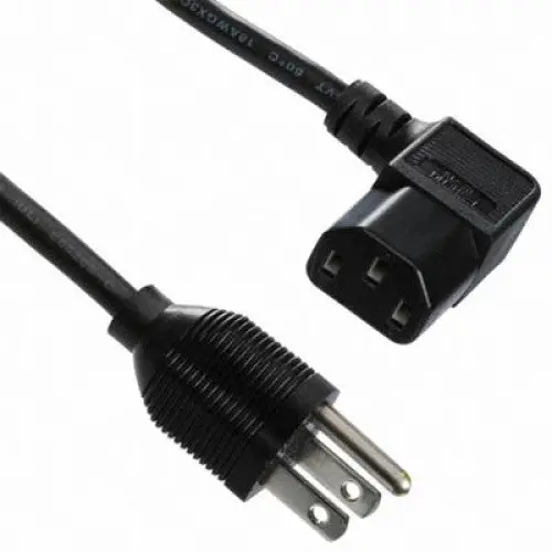 10-Foot Round Instrumentation Cord – 3-Conductor Sjt, 14 Awg, C13 Female To 5-15P Plug 1