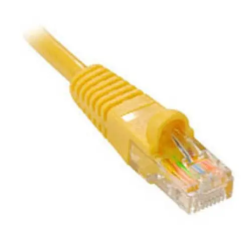 10-Pack Snagless Cat5E Yellow Patch Cables – 3 Feet Each 1