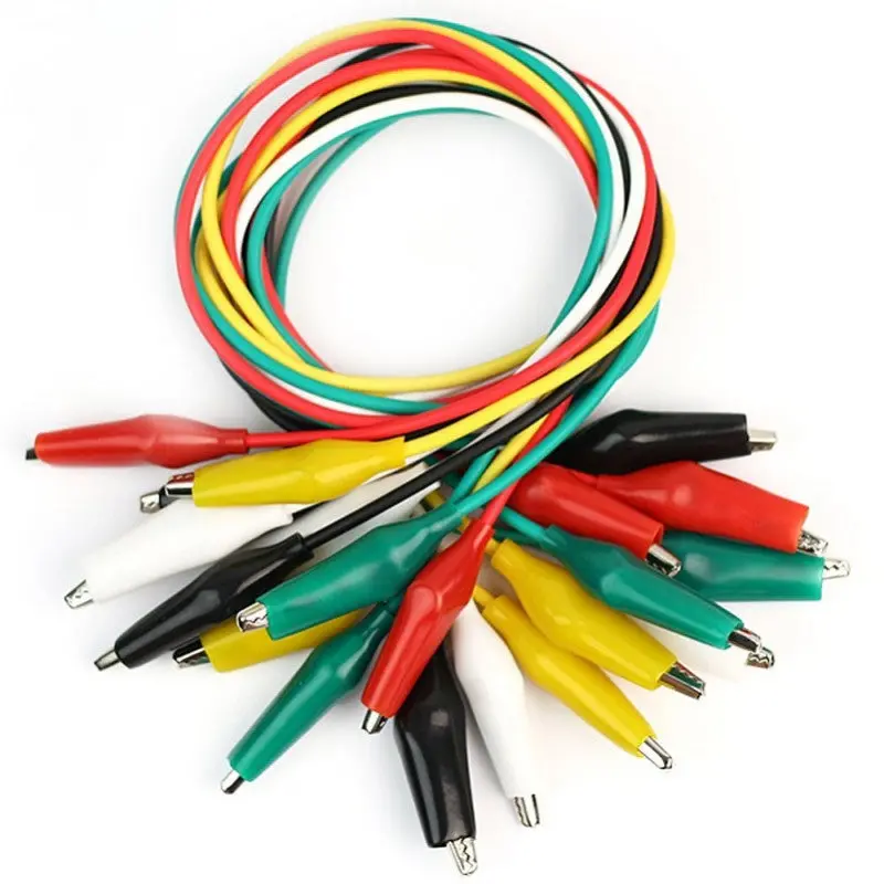 10-Piece Alligator Clip Jumper Lead Set – 20-Inch Flexible Test Cables 1