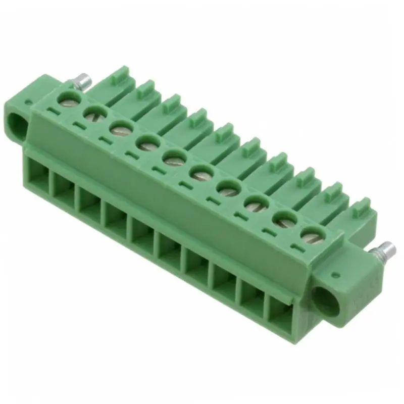 10-Pole Female Plug Terminal Block — 3.81Mm Pitch, 28–16 Awg, 8A/160V 1