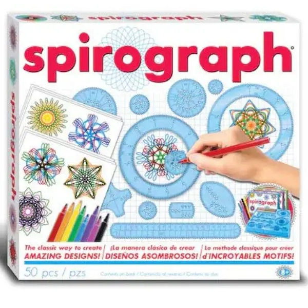 1081Z Spirograph Art Kit – 50-Piece Creative Drawing Set With Markers 1