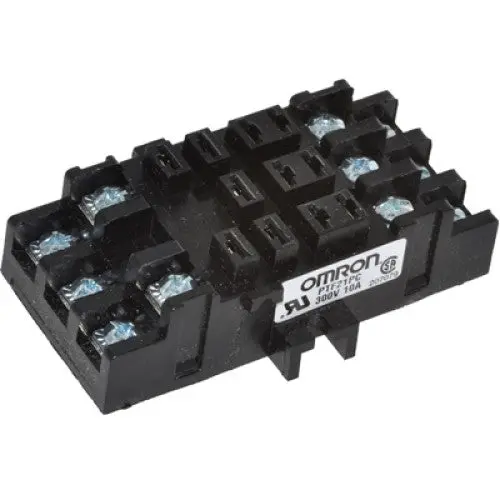 11-Pin Square Screw Terminal Relay Socket – Black (10A, 300V) 1