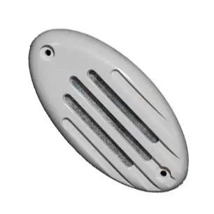 11100 5-Inch White Horn Grill – 5×2.6″ Mounting Pattern, 4-Hole Design 1