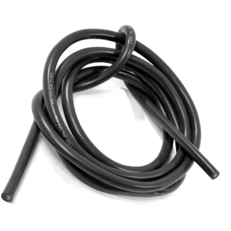 12 Awg Silicone Insulated Wire – 3-Foot Black Lead, -60°C To +200°C Rating 1