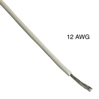 12 Awg Stranded Thhn Wire – White Insulation, 12-Foot Cut Length 1