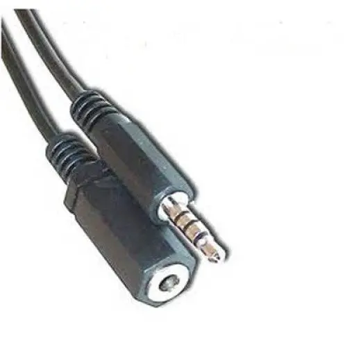 12-Foot 4-Conductor 3.5 Mm Audio/Video Cable – Black Jacket 1