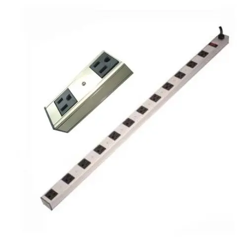 12-Outlet Metal Power Strip – 4 Ft Cord, 35-Inch Horizontal Layout 1