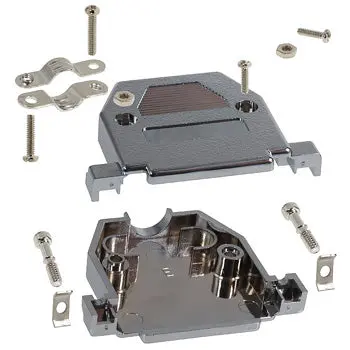 1276-1536 — Two-Piece Metal Db25 Connector Hood With Hardware, Pack Of 50 1