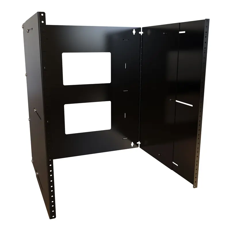 12U Wall-Mount Rack Bracket – Adjustable Depth (12–18 In), 19" Wide X 21" High 1