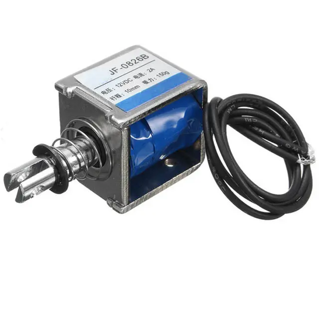 12V Dc Push-Pull Solenoid – 20N Force, 10Mm Stroke, 2A Rated 1