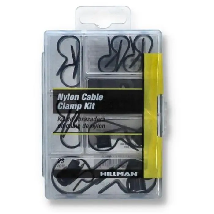 130317H - Black Nylon Round Cable Clamp With Snap Mount – 23-Piece Pack 1
