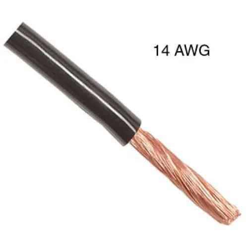 14 Awg Stranded Black Tc-Er Cable – 100 Ft, Pvc Insulated, Ft1 Rated, 600V, 15°C 1