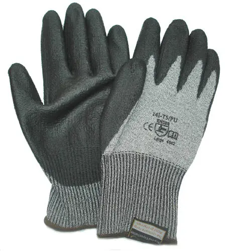 14I-T5/Pu-Large Cut-Resistant Work Gloves – Gray, En388 Level 5, Large Size 1