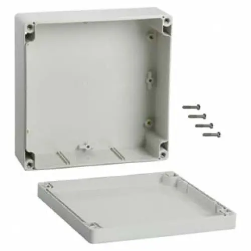 1554Rgy Gray Plastic Project Enclosure – 6.3" × 6.3" × 2.4" 1