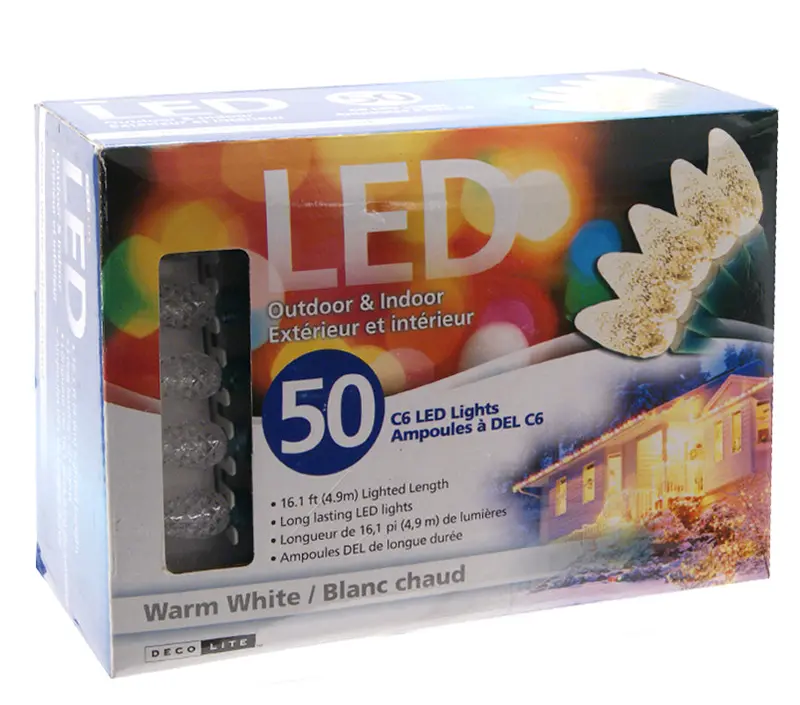 16.7-Foot Warm White Led String Lights – 50 Bulbs, Indoor/Outdoor Use 1