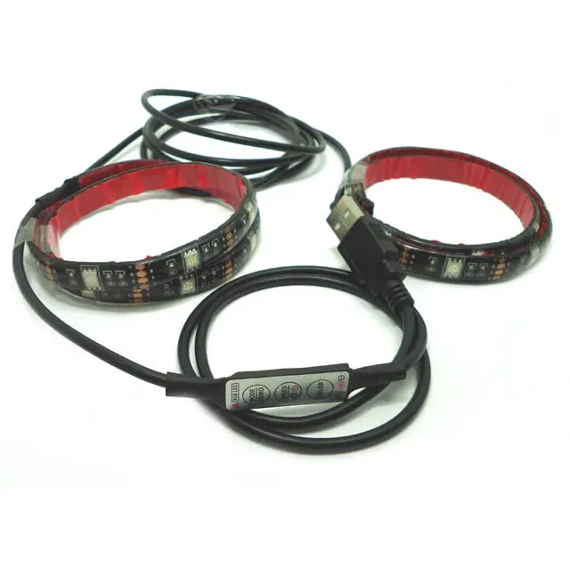 16-Color Rgb Led Flexible Strip Light — Usb-Powered, 19.6-Inch Segment With 5-Foot Ip65-Rated Cable 1