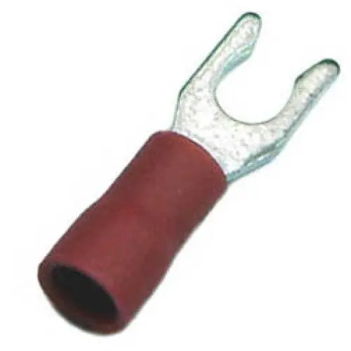 160130-100 Red Spade Lock Connector For #6 Wire, 22–18 Awg, 3.7 Mm Id, 6.4 Mm Width — 100-Pack 1