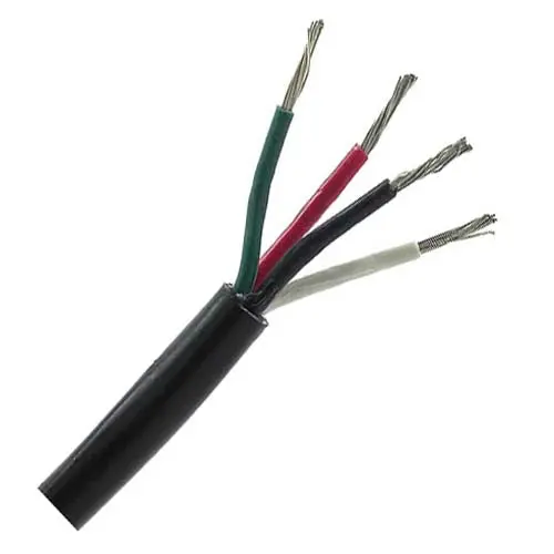 1604C-Ohu – 4-Conductor 16 Awg Black Ft1 Cable, 1540 Ft, 26-Thread, 600V, 0.36 In Diameter 1
