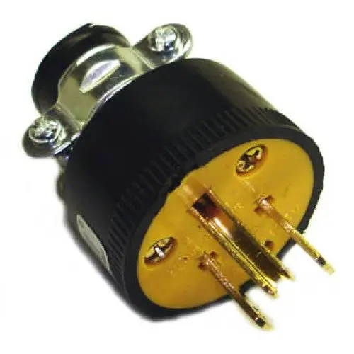 1709Cf Ac Power Plug – 3-Pin, 15A, 125V, Black Rubber Insulated, Industrial-Grade 1