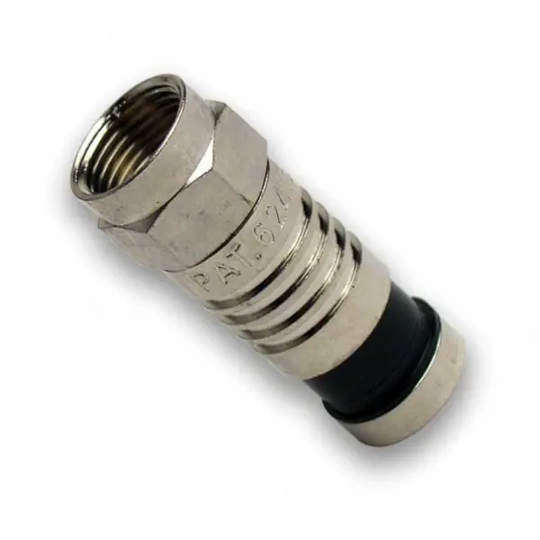18006-Bulk – Rg6 F-Type Compression Connector Kit (10-Pack, Nickel-Plated) 1