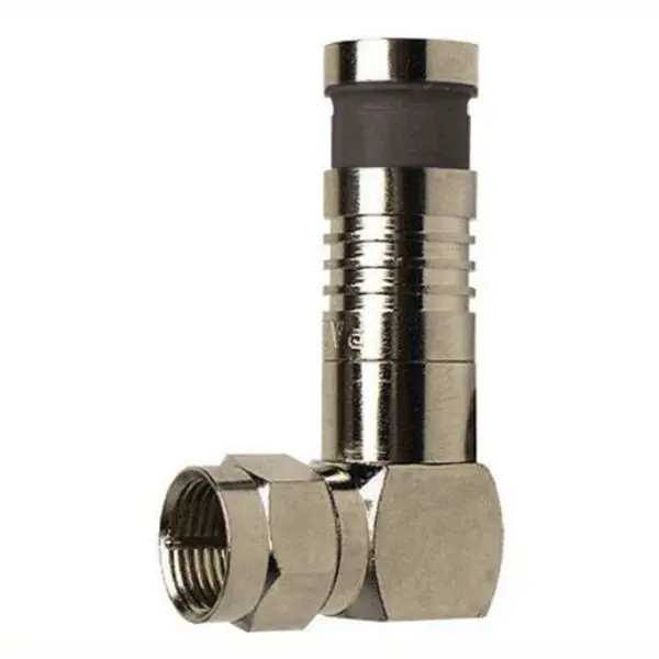 18006Ra-Bulk – Bulk-Packaged Right-Angle F-Connector For Rg6 (Black Nickel Finish) 1