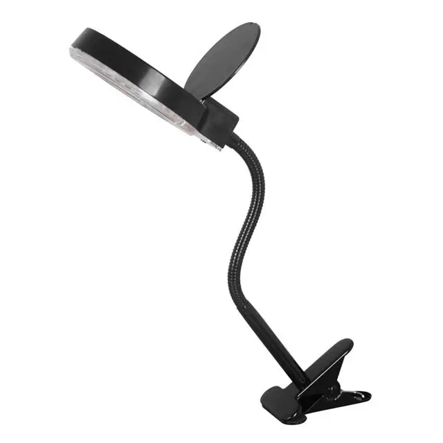 18906-005 3X Magnifying Led Clip Lamp With Flexible Gooseneck – Black 1