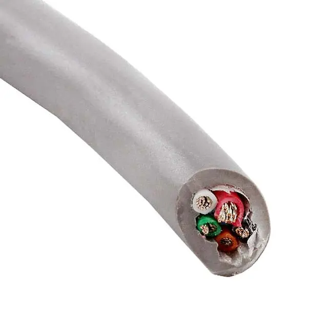 1898-5C – 5-Conductor 18 Awg Cmg/Ft4-Rated Cable, 1000 Ft, Gray Pvc, 75°C, 300V, Unshielded Stranded 1