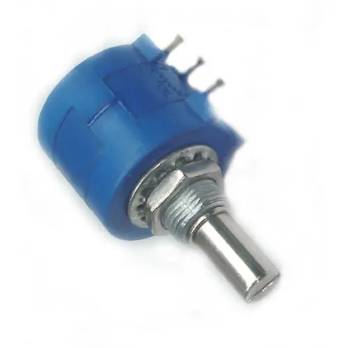 18Ptt-10K – 10Kω Linear Trimpot, 10-Turn, ¼" Round Shaft, 22Mm, 2W, Solid Shaft With Split Option 1