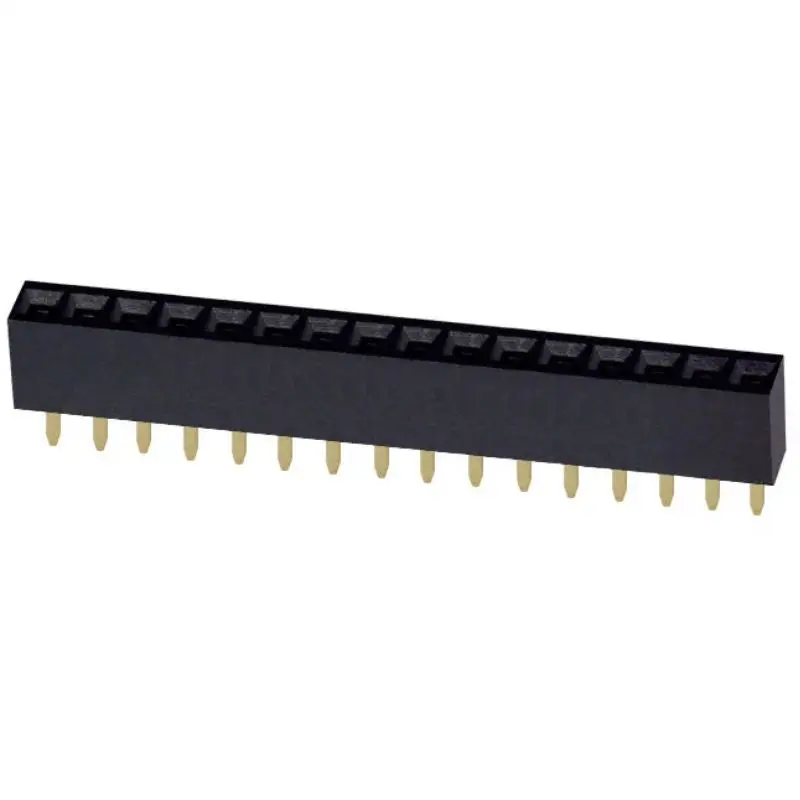 2.5Mm Pitch Sip Socket – 16-Pin, Black Housing 1