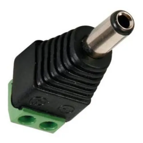 2.5×5.5 Mm Dc Power Plug With Integrated 2-Pin Terminal Block – Cd018 1