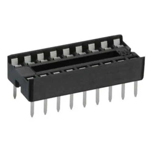 2-640359-3 Dual-Wipe Ic Socket – 18-Pin, Tin-Plated, Standard-Profile, 7.62Mm Pitch (3 Per Pack) 1