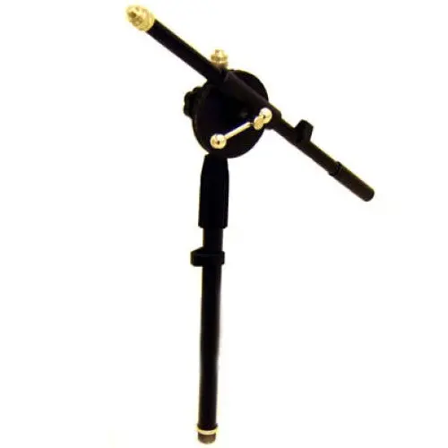 2-Foot Two-Section Black Metal Mic Stand With Base 1