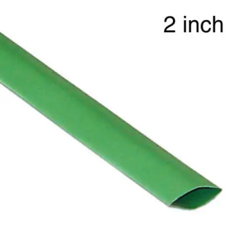 2-Inch Heat-Shrink Tubing – 4 Ft Length, Green, 2:1 Shrink Ratio, 600V, 135°C, Pack Of 6 1