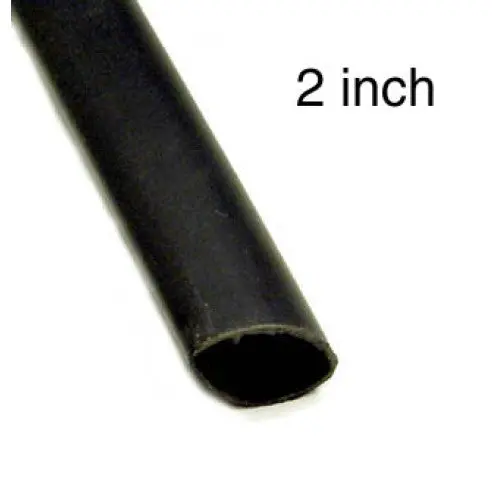 2" × 4 Ft Heat-Shrink Tubing – Black, 3:1 Ratio, 600V/125°C With Adhesive Liner 1