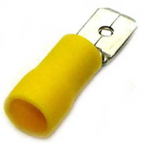 21-145M - Yellow Quick-Connect Male Terminal (0.250", 12–10 Awg, 8-Pack) 1
