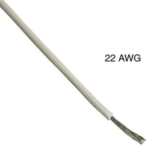22 Awg Stranded Wire – 1000-Foot White Tc-Er Pvc Insulated Cable, Ft1 Rated 1