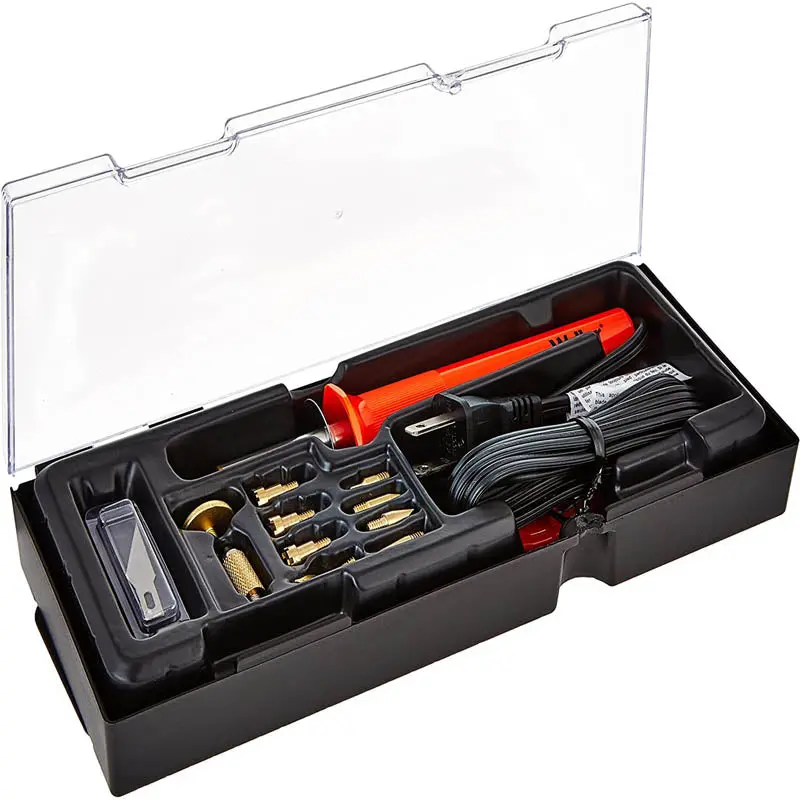 25W Dual-Function Soldering Iron – Woodburning & Electronics Kit With 15 Tips (Qas-9402) 1