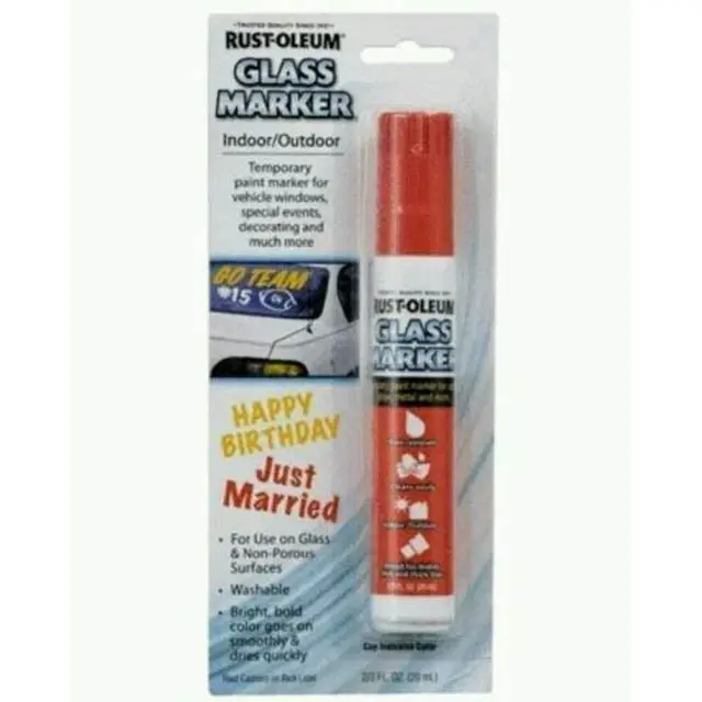 267868 - Dual-Surface Glass & Mirror Marker Pen, 20Ml Black Ink, Indoor/Outdoor Use 1
